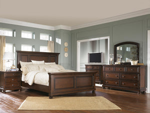 Porter Queen Panel Bed, Dresser & Mirror Rustic Brown