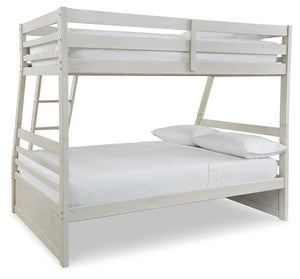 Robbinsdale Twin over Full with Storage & Mattresses Antique White