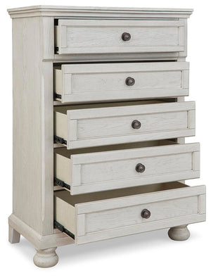 Robbinsdale Full Sleigh Storage Bed, Chest & Nightstand