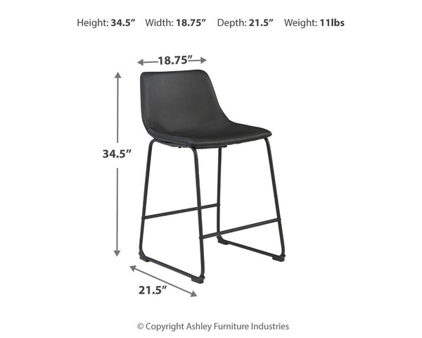 Centiar Counter-Height Barstool Black
