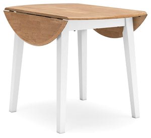 Gesthaven Dining Table & 2 Chairs Natural/White