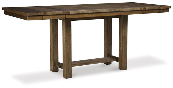 Moriville Counter-Height Dining Table & 4 Barstools Grayish Brown