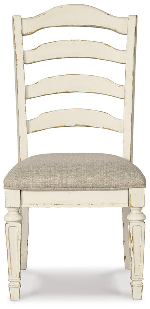 Realyn Dining Table & 4 Chairs Chipped White