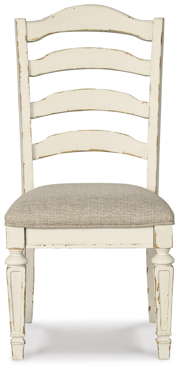 Realyn Dining Table & 4 Chairs Chipped White
