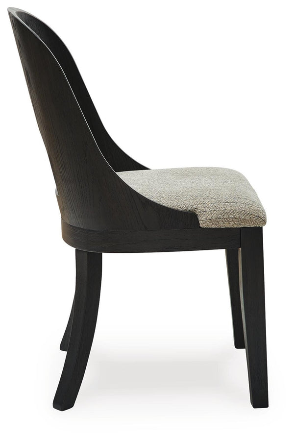 Rowanbeck Dining Table & 6 Chairs Black