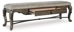 Maylee Dining Table, 6 Chairs & Bench