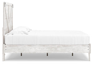 Shawburn Full Panel Bed with Chest White/Brown