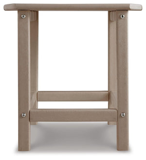 Sundown Treasure 4 Adirondack Chairs & Outdoor End Table Driftwood