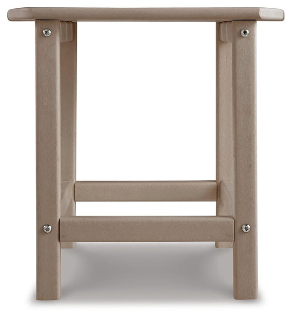Sundown Treasure 4 Adirondack Chairs & Outdoor End Table Driftwood