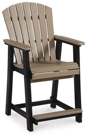 Fairen Trail Outdoor Counter-Height Dining Table with 2 Barstools Black/Driftwood