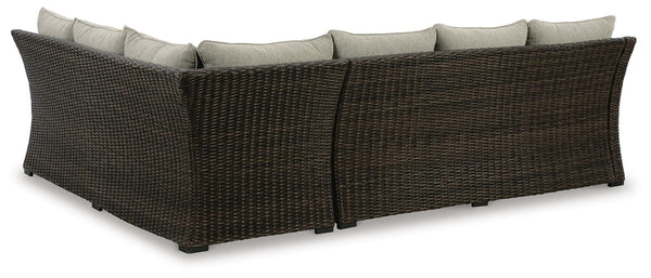 Brook Ranch Outdoor Sofa Sectional, Bench, Lounge Chair & Table