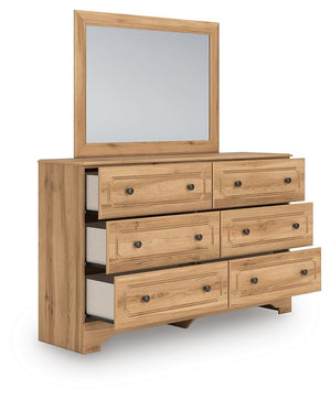 Aleaport Twin Panel Bed, Dresser & Mirror