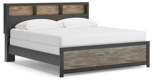 Broachmyn King Bookcase Panel Bed Black/Gray