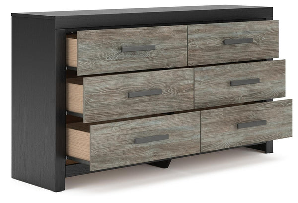 Broachmyn Queen Bookcase Panel Bed, Dresser & Nightstand