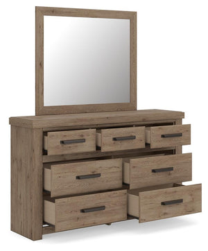 Oliandon Queen Panel Bed, Dresser & Mirror