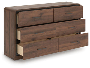 Fortlorn King Panel Bed, Dresser & Nightstand Walnut Brown
