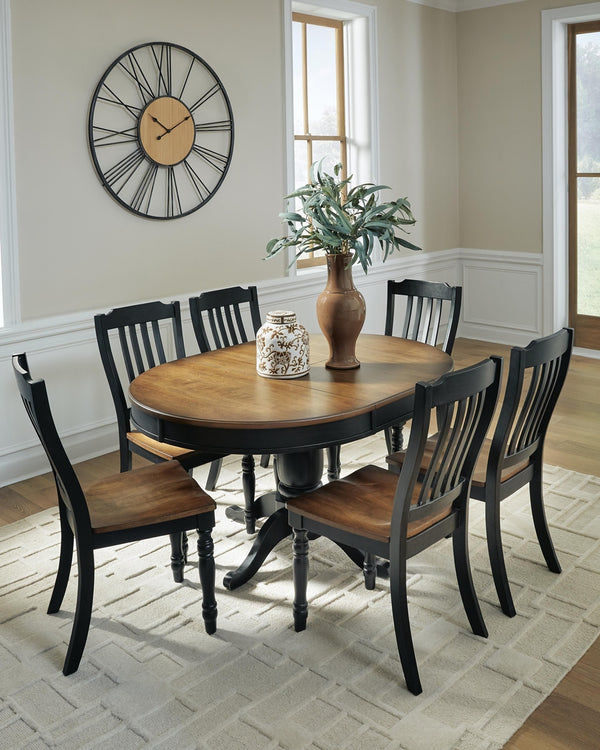 Clorazi Extension Dining Table & 6 Chairs