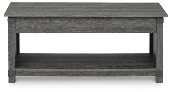 Freedan Lift-top Coffee Table, 2 End Tables & Console Grayish Brown