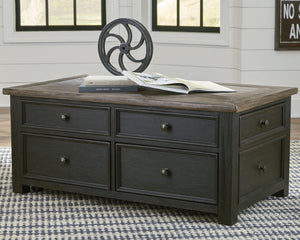 Tyler Creek Coffee Table & 2 End Tables Grayish Brown/Black