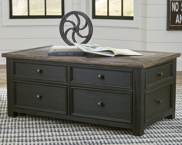 Tyler Creek Coffee Table & 2 End Tables Grayish Brown/Black