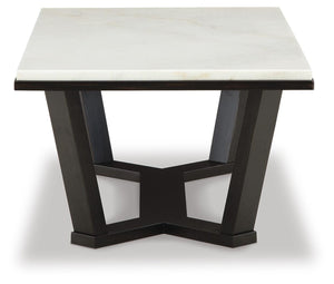 Fostead Coffee Table & 2 Ends White/Espresso