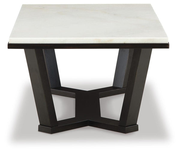 Fostead Coffee Table & 2 Ends White/Espresso