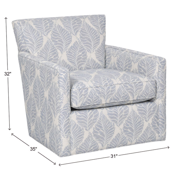 King Hickory Ruskin Swivel Chair in Folly Surf