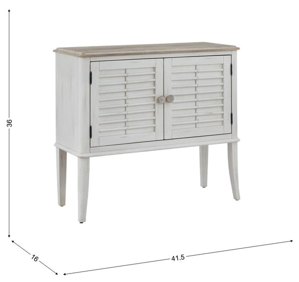American Woodcrafters Beach Comber Server Weathered White