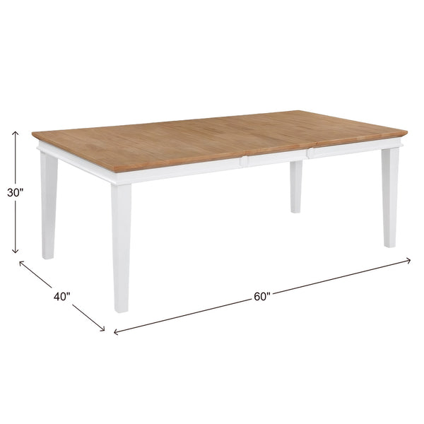 John Thomas Furniture Sanibel Dining Table in Honey and White