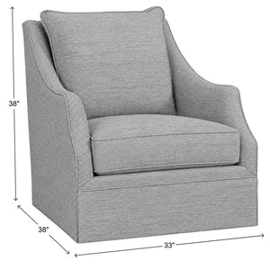 King Hickory Shannon Swivel Chair in Limerick Vapor