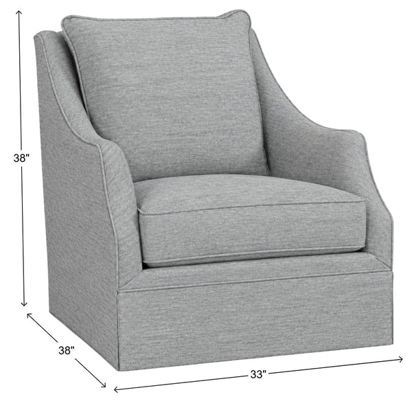 King Hickory Shannon Swivel Chair in Limerick Vapor