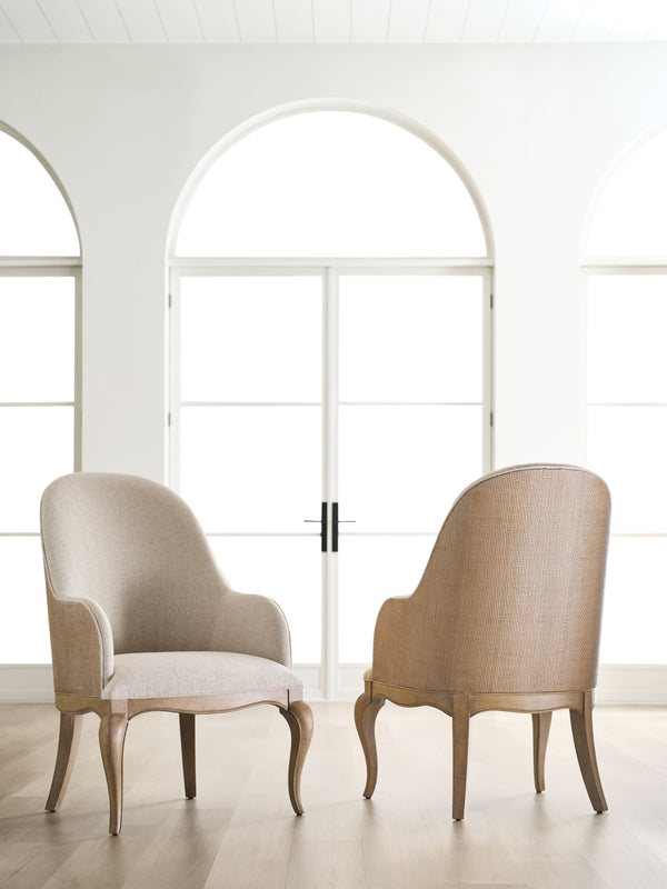 American Drew Chastain Caramel Medford Host Dining Armchair