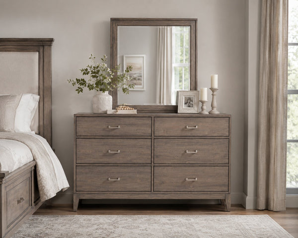 Yutzy Amish Champagne 6-Drawer Dresser in Rustic Grey