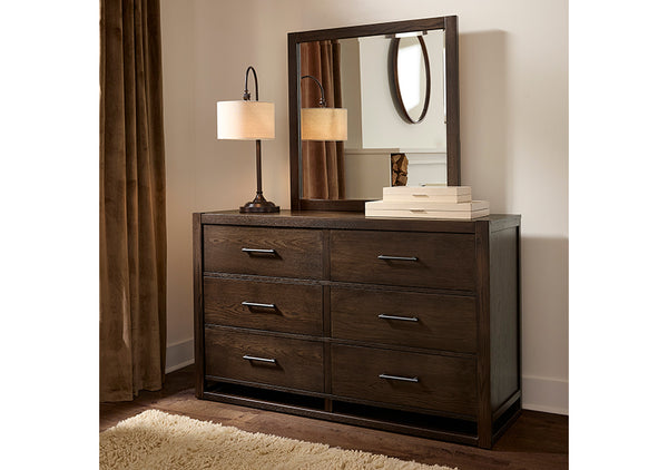 Vaughan Bassett Lodge & Loft Dark Oak 6-Drawer Dresser