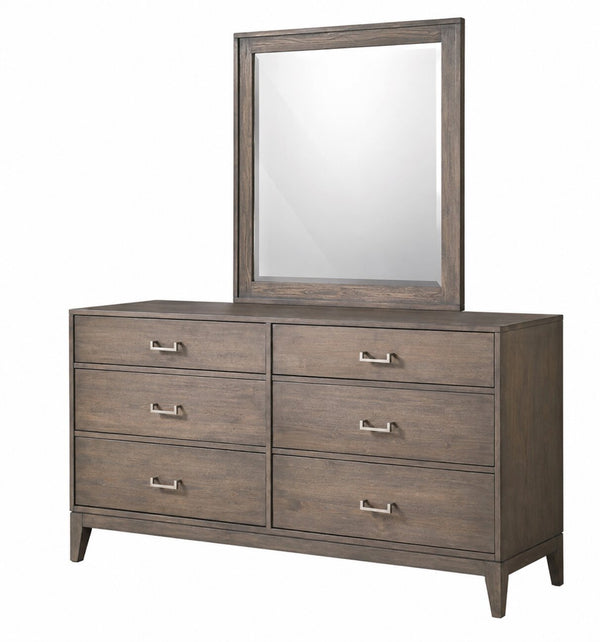 Yutzy Amish Champagne 6-Drawer Dresser in Rustic Grey