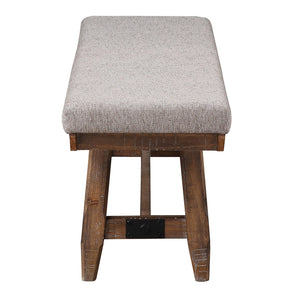Steve Silver Riverdale Driftwood Upholstered Bench