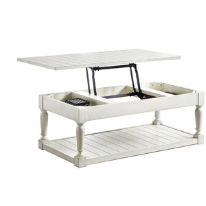 Steve Silver Hemingway Lift-Top Cocktail Table In Alabaster