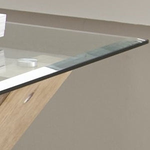 Steve Silver Tasha Glass Top Deep Cherry End Table