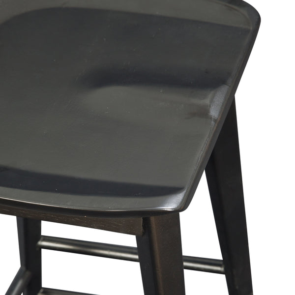 Steve Silver Hilton 24-Inch Backless Counter-Height Stool In Modern Black