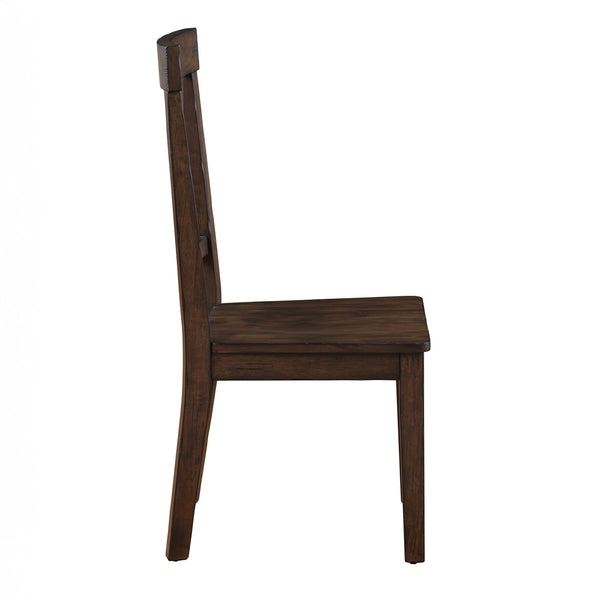 Steve Silver Auburn Dining Side Chair In Dark Tobacco