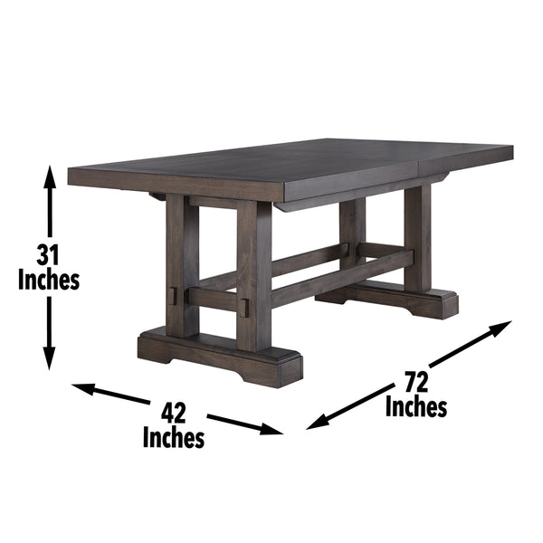 Steve Silver Napa Dining Table, 2 Captains Chairs & 4 Side Chairs Set In Dusky Cedar