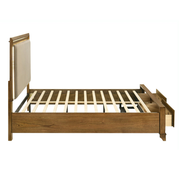 New Classic Talcott Queen Lighted Headboard in Honey