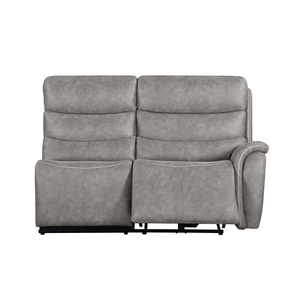 New Classic Kamari 3-Piece Sectional with Dual Power Headrests & Footrests in Gray