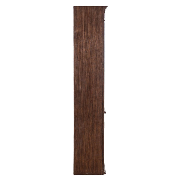 Liberty Furniture Provence Park Chateau Brown 2-Piece Bunching Bookcases Set with Shaped Decorative Bead Molding