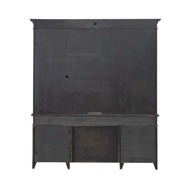 Liberty Furniture Paradise Valley Saddle Brown Credenza & Hutch Set with Bead Molding