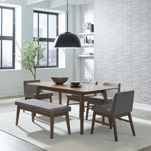 Liberty Furniture Space Savers Satin Walnut Fully Upholstered Dining Bench