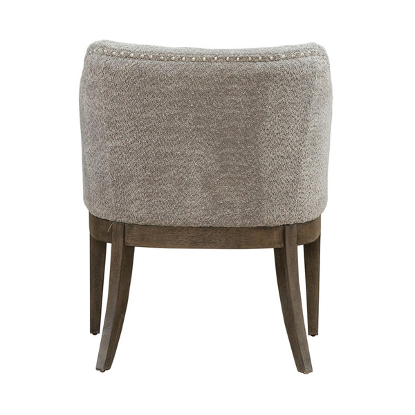 Liberty Furniture Cascade Falls Satin Espresso Upholstered Side Chair with Nail Head Trim