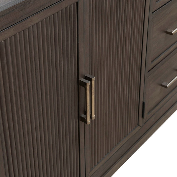Liberty Furniture Modern Edge Caffe 2-Door 6-Drawer Dresser with Raised Block Base