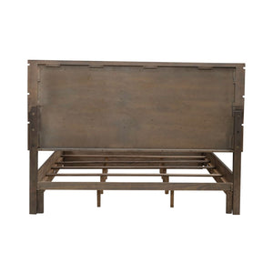 Liberty Furniture Cascade Falls Satin Espresso King Panel Bed with LED Lighting