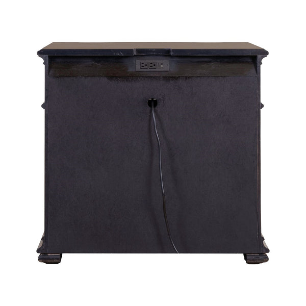 Liberty Furniture Provence Park Chateau Brown Bedside Chest With Charging Station